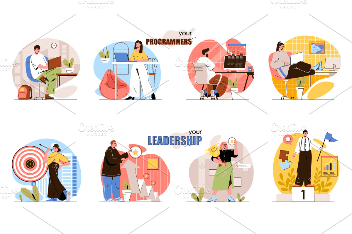 Flat Web Concept Illustrations, a Finance Illustration by alexdndz (Photo 9 of 14)