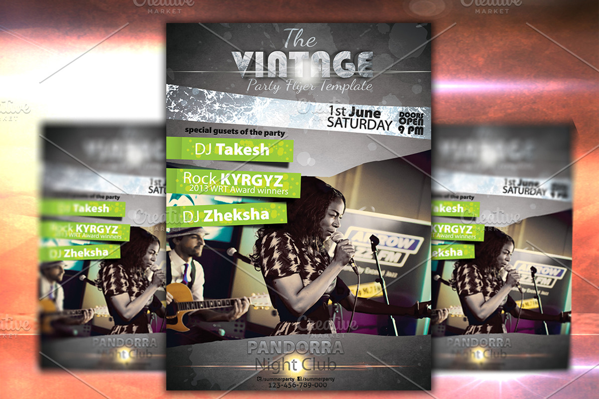 Vintage Flyer Template, a Flyer Template by zheksha (Photo 2 of 2)