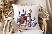 Whimsy Halloween Cat Clipart, an Animal Illustration by Pixels.Craft (Thumbnail 7 of 7)