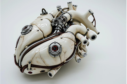 Innovative Artificial heart white, a Health & Medical Photo by Ylivdesign