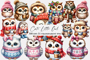 Cute Little Owl Clipart Sublimation, an Illustration by Designworld (Thumbnail 1 of 5)
