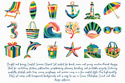 Coastal Summer Clipart Set, an Illustration by Libby Wishes (Thumbnail 3 of 7)