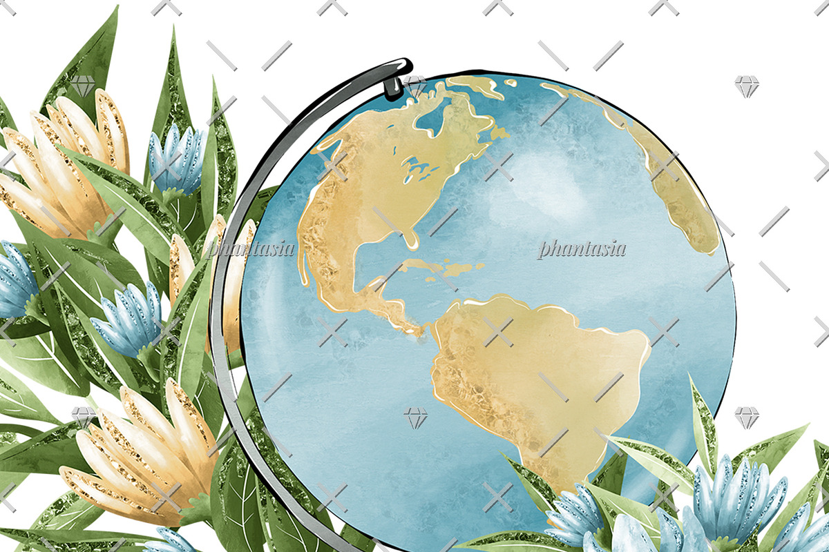 Wanderlust Watercolor Cliparts, an Illustration by Phantasia Design (Photo 8 of 8)