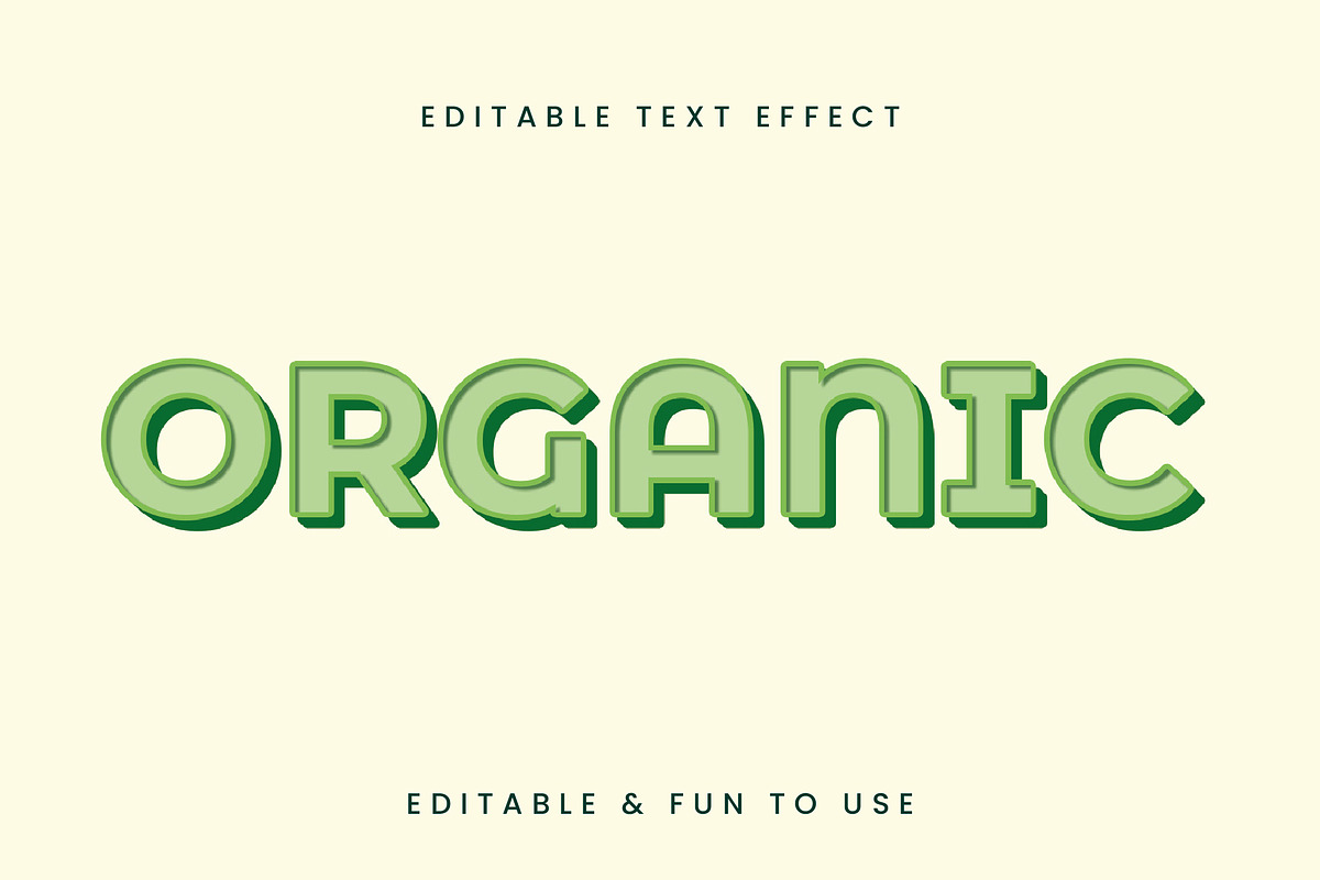 Green Engraved 3D Text Effect