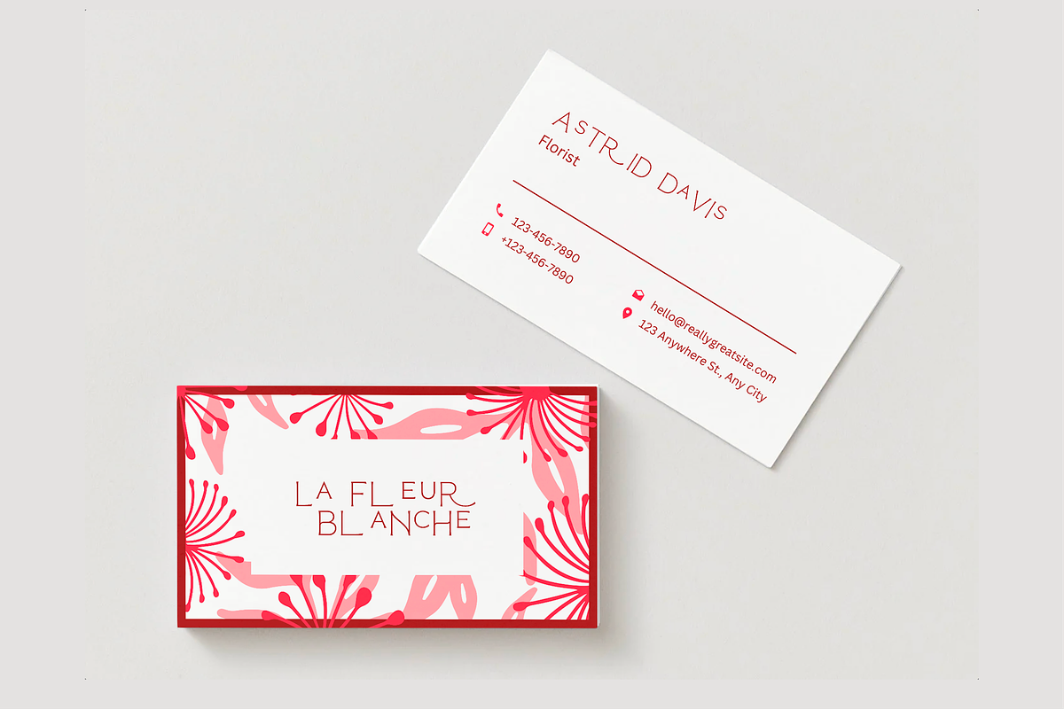Floral Business Card Template Canva, a Business Card Template by LePosey Studio (Photo 6 of 7)