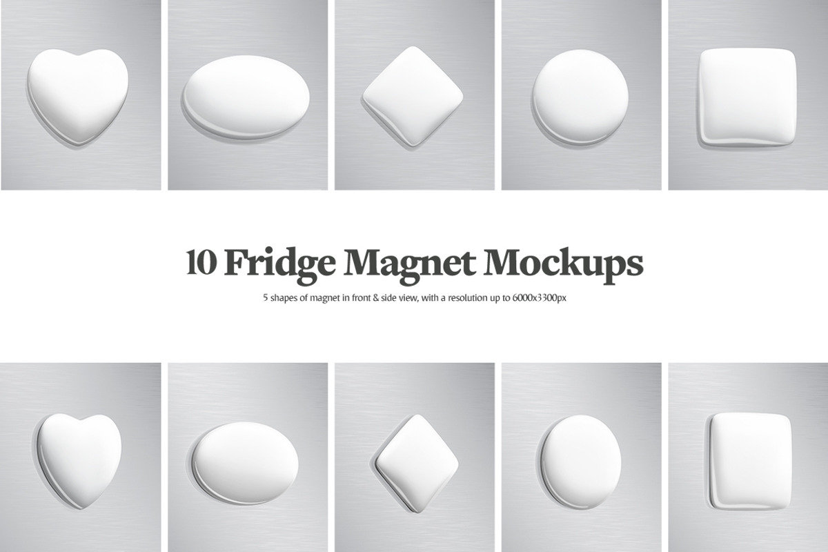 Fridge Magnet Mockups, a Product Mockup by rebrandy (Photo 2 of 11)