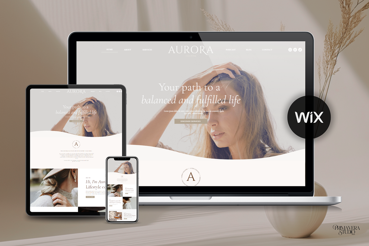 Wix Coaching Website Template, a Wix Template by Primavera Studio Design (Photo 7 of 9)