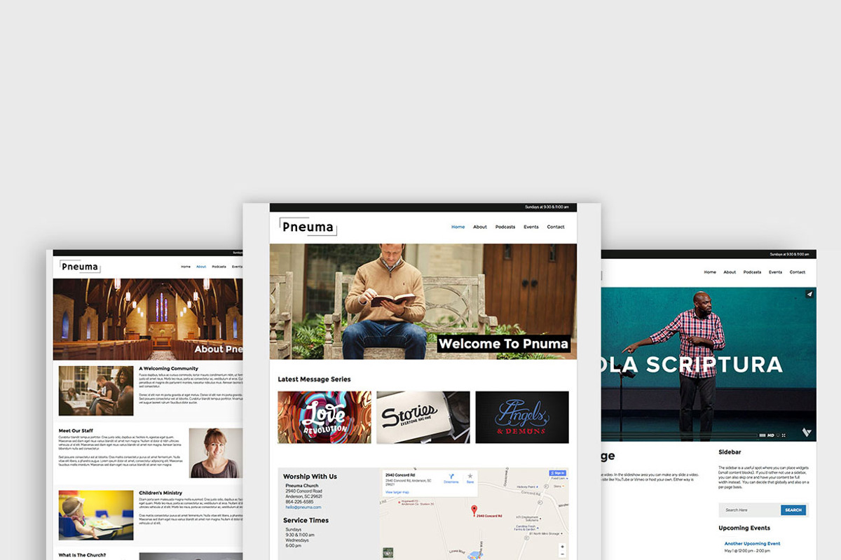 Pneuma - Church WordPress Theme, a WordPress Template by Organized Themes