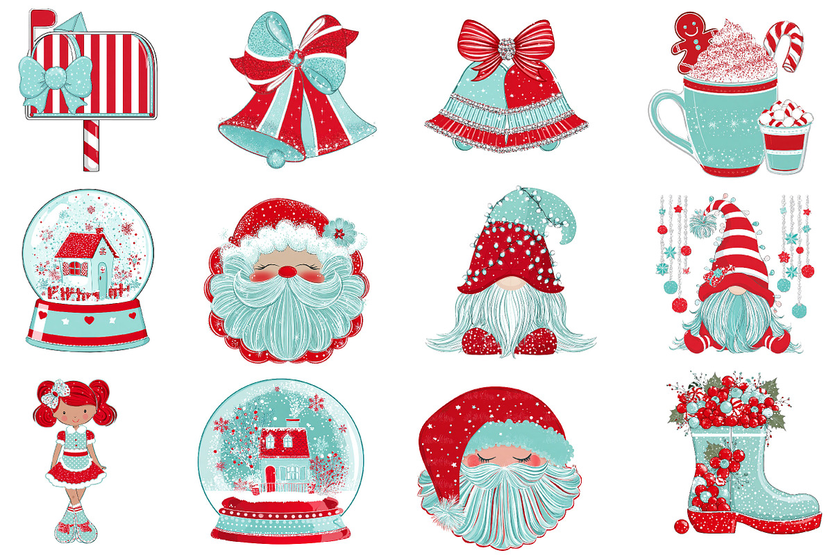 Cute Christmas Sublimation Clipart, an Illustration by Dream Creation (Photo 5 of 7)
