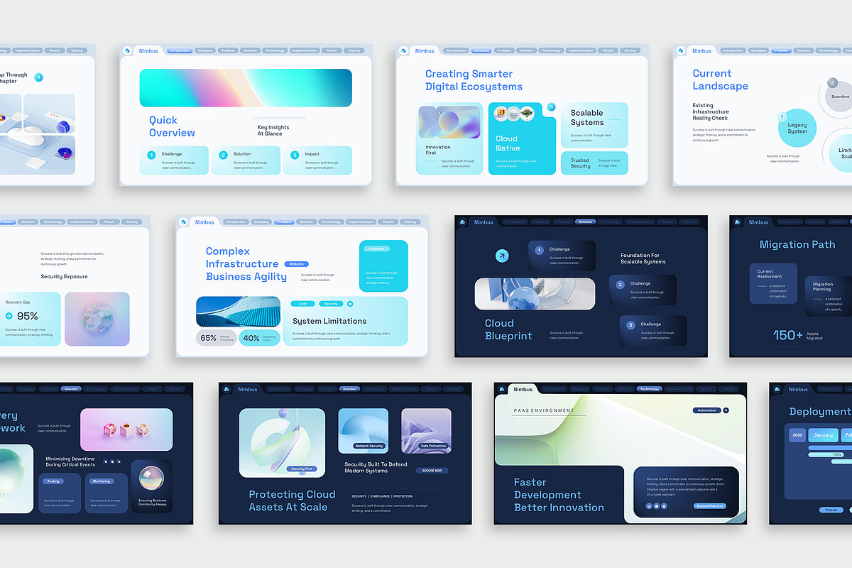 Cloud Computing Google Slides, a Presentation Template by New Coral Design (Photo 3 of 6)