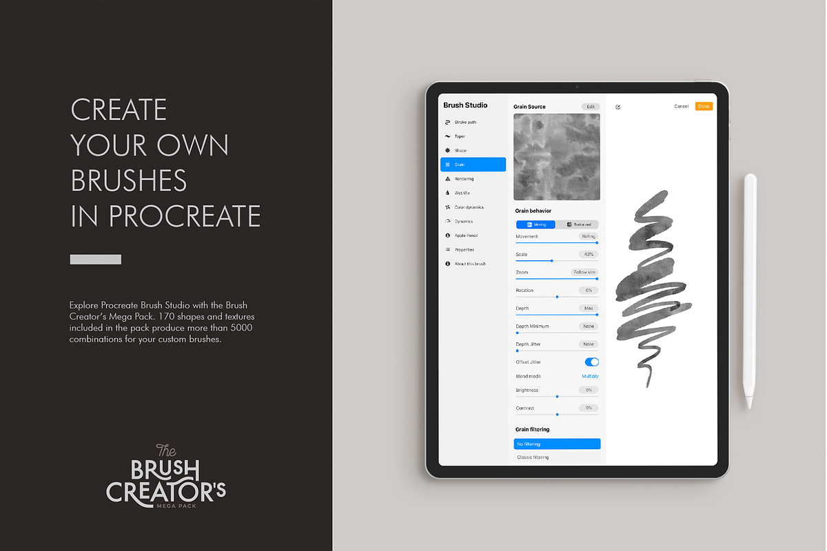 Shapes & Grains for Brush Creators, a Brush Add-On by Katsia Liat (Jazwinska) (Photo 2 of 14)