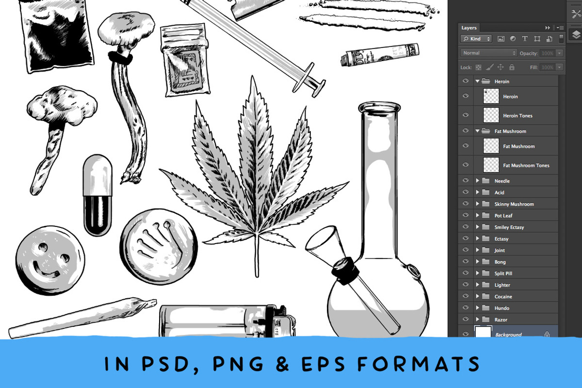 DRUGS: Hand Drawn Illustrations, an Illustration by JIMMY BREEN (Photo 3 of 3)
