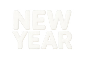 New year text in white isolated on t, an Illustration by Dvoevnore photos
