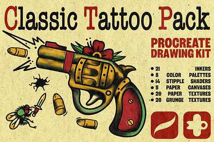 Classic Tattoo Procreate Kit
