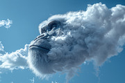 90 Clouds animals against a blue sky, an Animal Illustration by Handmadefont (Thumbnail 59 of 64)