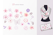 Sakura collection, a Pattern Graphic by oKOLOstyle (Thumbnail 4 of 7)