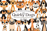 Quirky Dogs Hand-drawn Clipart Png, an Illustration by DreamCafeArt (Thumbnail 1 of 8)
