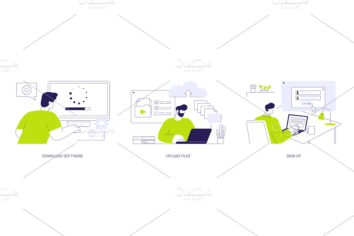 Working on computer abstract concept, a Technology Illustration by Visual Generation
