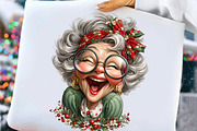 Funny Christmas Grandma PNG, an Illustration by Craft Nest (Thumbnail 9 of 11)