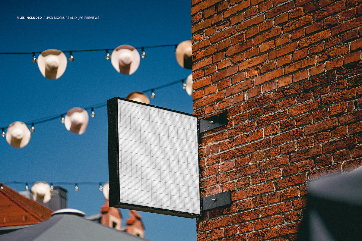 Street Sign on Brick Wall Mockup, an Advertising Mockup by creatsy5 (Photo 2 of 3)
