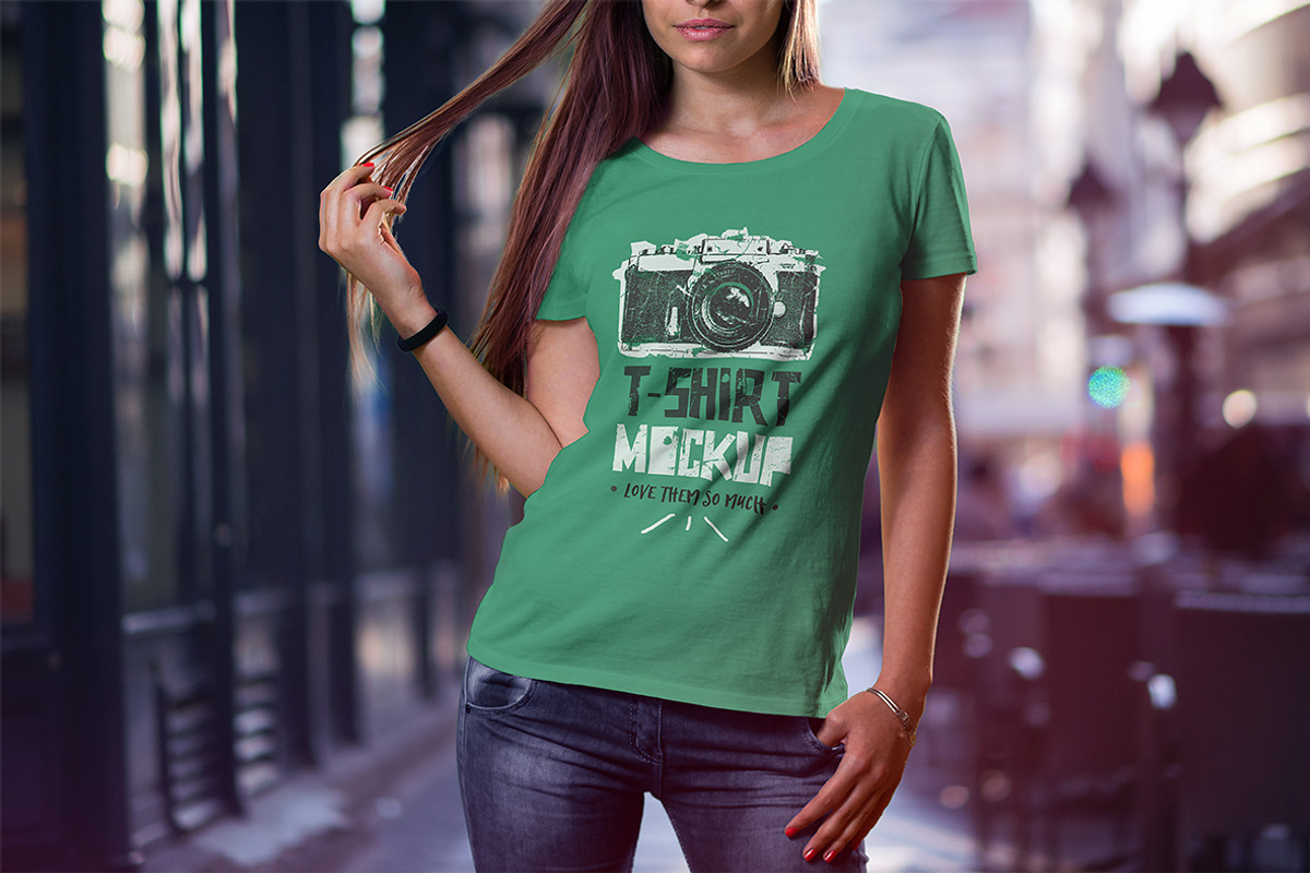 T-Shirt Mock-Up Set, a Shirt Mockup by PuneDesign (Photo 2 of 6)