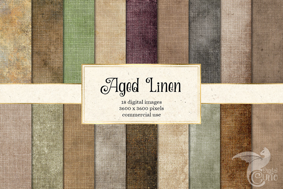 Aged Linen Textures, a Texture Graphic by Digital Curio