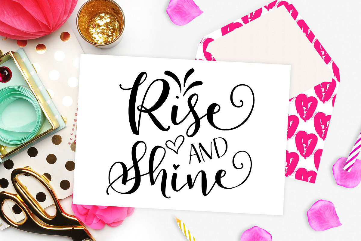 Rise and shine SVG DXF PNG EPS, an Illustration by TheBlackCatPrints
