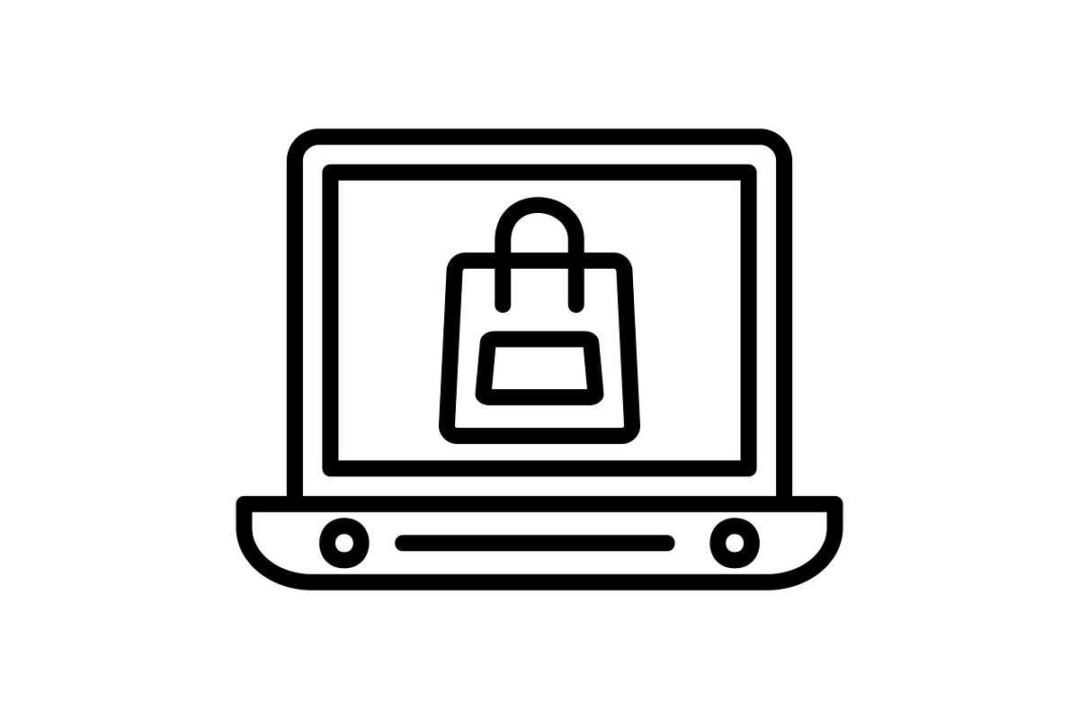 Shopping Online Line Icon, an Icon by Pexelpy