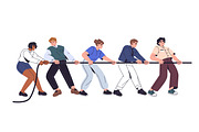 Tug of war, business competition, a Person Illustration by PaperTrident (Thumbnail 3 of 4)