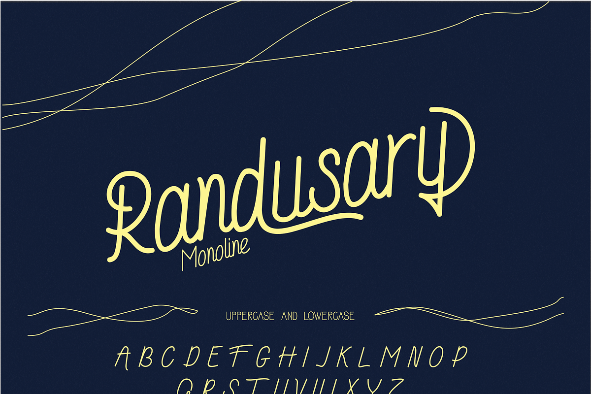 Randusary Font Pack 3 Font preview 6