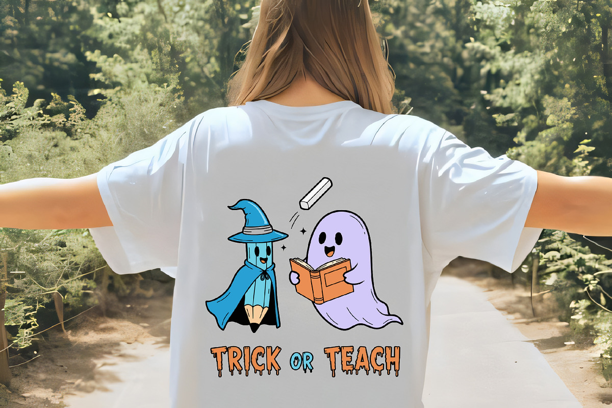 Trick or Teach Halloween SVG, an Illustration by CrexoraLab (Photo 2 of 4)