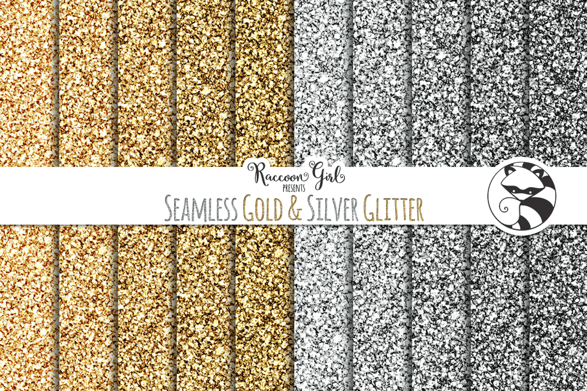 Seamless Gold & Silver Glitter