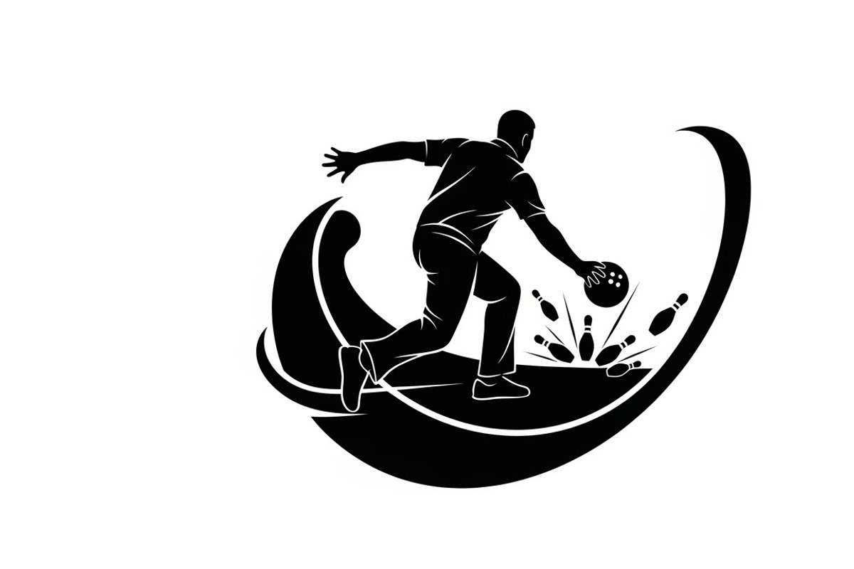 Dynamic bowling player silhouette, an Illustration by Amazin_art (Photo 20 of 31)