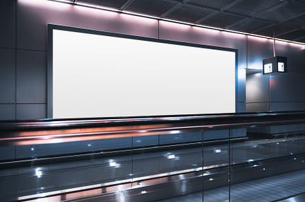 Banner mock-up in airport terminal, a Business Photo by SkyNext