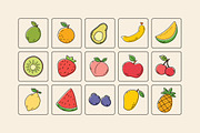Line Art Fruits Collection, an Object Graphic by Brandearth RRGraph (Thumbnail 3 of 7)
