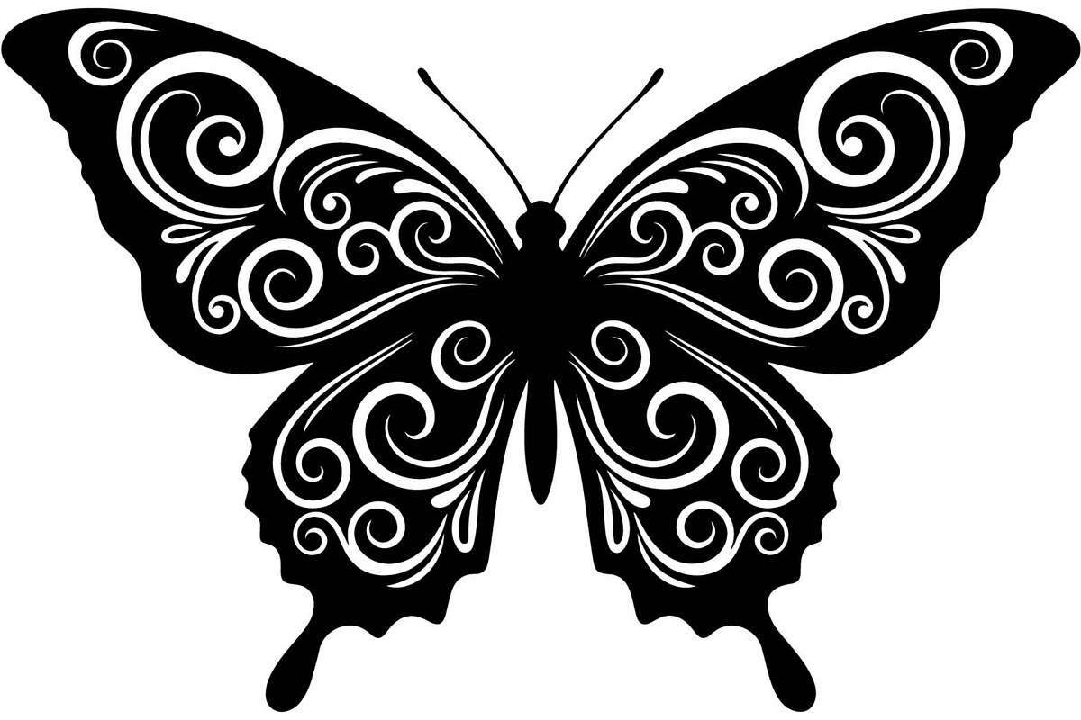 Beautiful Butterfly Silhouette, an Object Graphic by Designer_Momina (Photo 8 of 20)