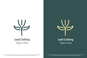 Fork Leaf Vegan Logo Design Icon, a Branding & Logo Template by Morvana Crew