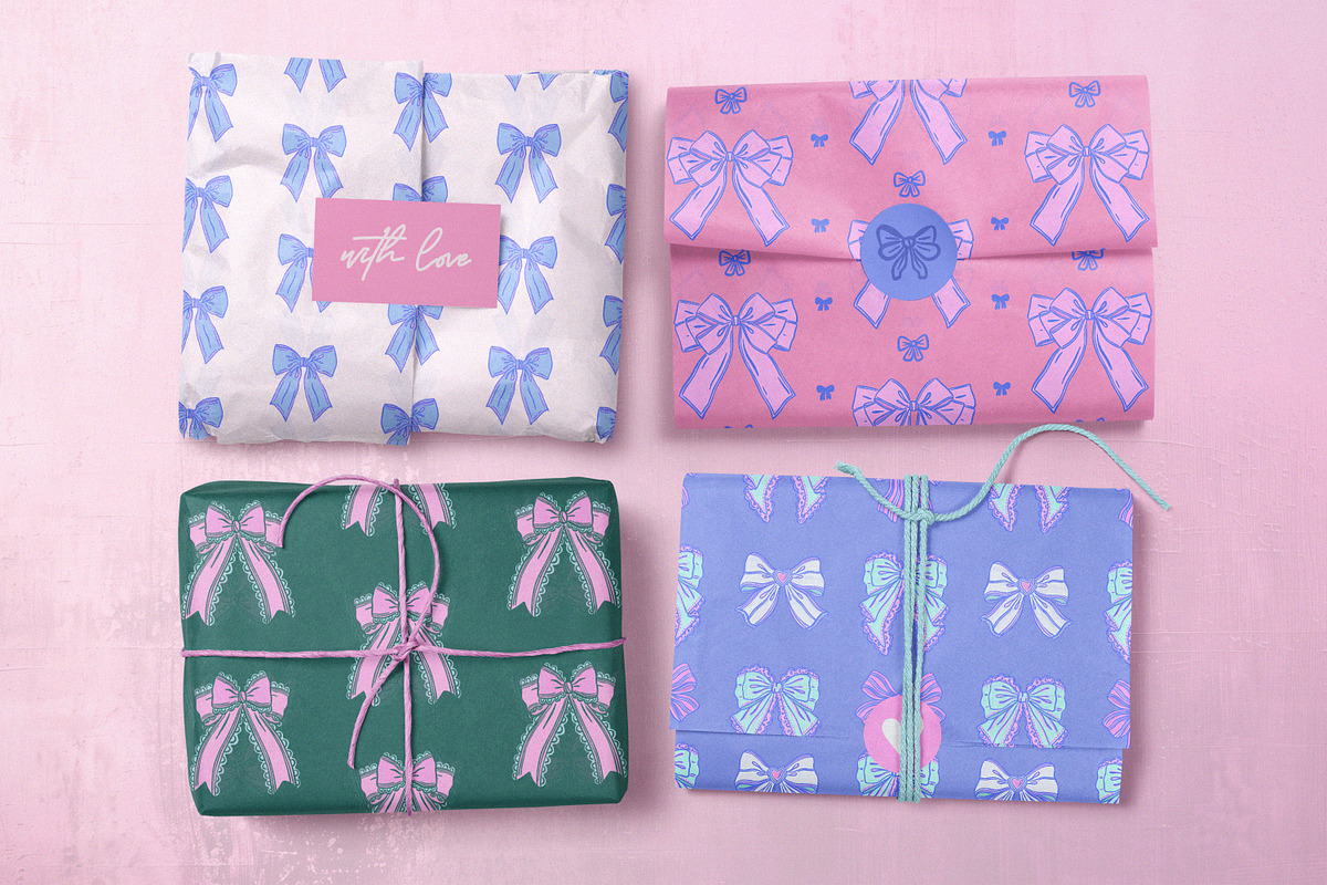 Charming Bows, Patterns & Templates, an Object Graphic by Leila Divine (Photo 4 of 20)
