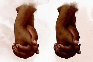 Hands Of Lovers Clipart, Romantic