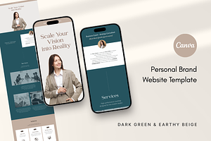 Earthy Digital Business Card Website, a Landing Page Template by batang