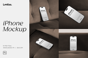 iPhone 16 Pro Max - 6 Mockup Scenes, an iPhone Mockup by Limitless Design