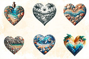 Beach Heart  Clipart Bundle, an Illustration by SVGArt (Thumbnail 8 of 8)