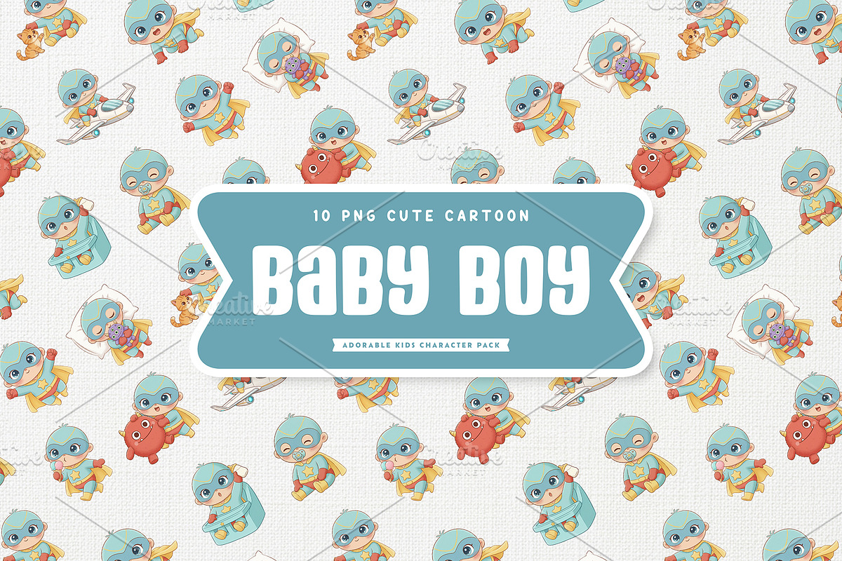 Cheerful Super Baby Boy Cute, a Person Illustration by Gohsantosa (Photo 3 of 4)