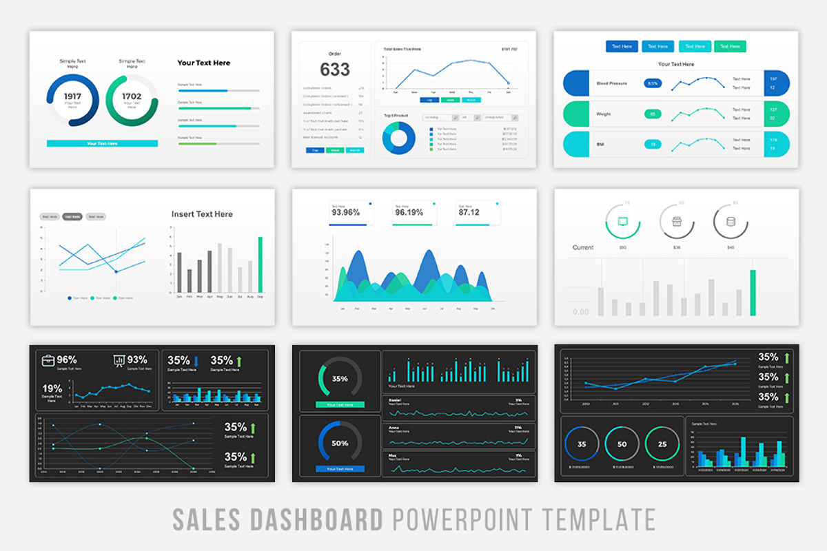 Sales Dashboard Powerpoint, a Presentation Template by Brandearth RRGraph (Photo 4 of 6)