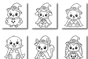 Halloween Cutie Animals Color Book, an Animal Illustration by Design Zone (Thumbnail 6 of 7)