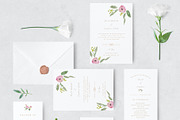 Floral Wedding Invitation Suite, a Stationery Template by By Stephanie Design (Thumbnail 3 of 6)