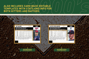 2000's Pro Baseball Card Templates