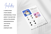 1 Page Influencer Media Kit Template, a Presentation Template by CoCreatorDesigns (Thumbnail 5 of 7)