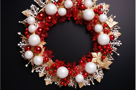 Round christmas frame gold stars, a Nature Photo by Ylivdesign