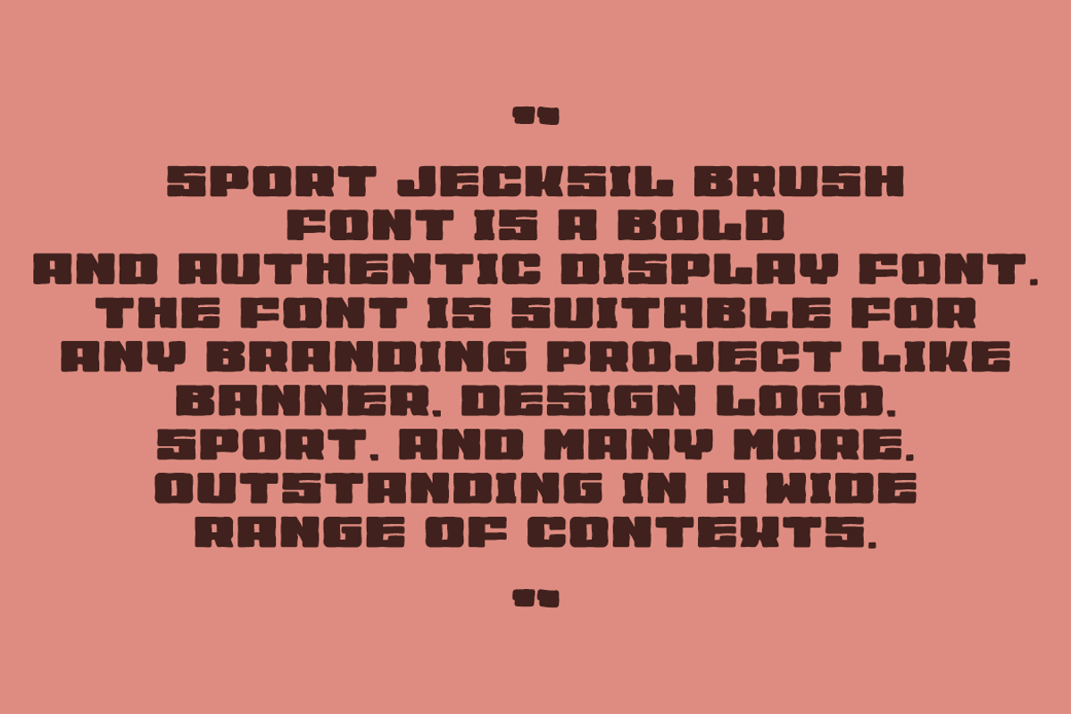 Sport Jecksil Brush, a Handwritten Font by QR Design Studio (Photo 5 of 7)